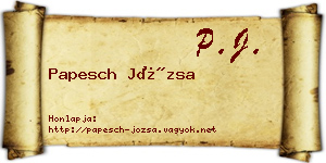 Papesch Józsa névjegykártya